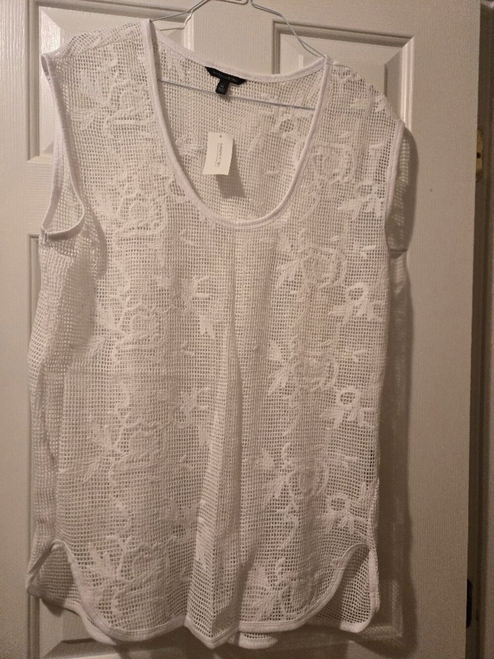 NWT Banana Republic Floral Net Tank Top or Swim Cover-Up L/XL